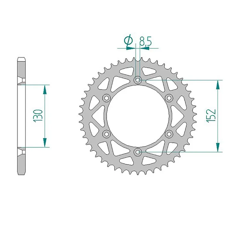 Esjot Kettenrad 36400N-45 ALU #520 45 Zähne 51-32122-45 Sonderaktion