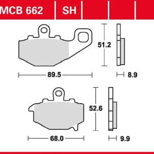 Preisknaller TRW Bremsbelag organisch MCB662