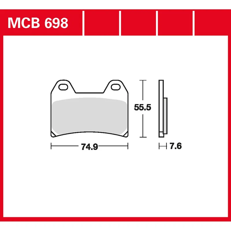 TRW Bremsbelag organisch MCB698 Letzte Chance