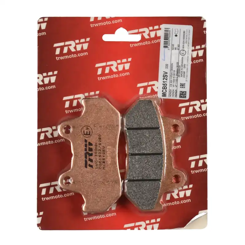 Zertifiziert TRW Bremsbelag Sinter Street MCB512SV