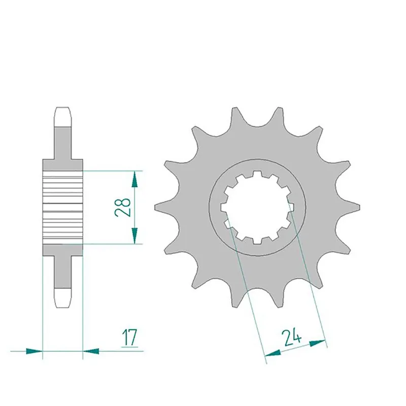 Neue Ware Esjot Ritzel 20515-14 #525 Sport 14 Zähne 50-29021-14S