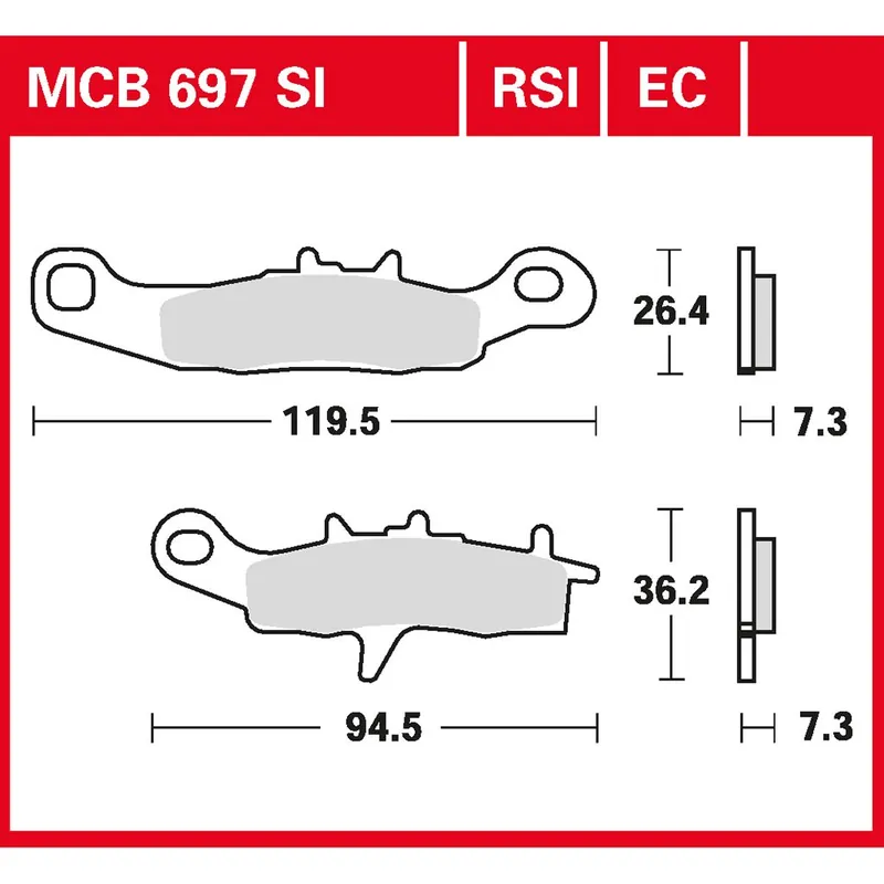 Heißes Angebot TRW Bremsbelag Sinter Offroad Racing MCB697RSI