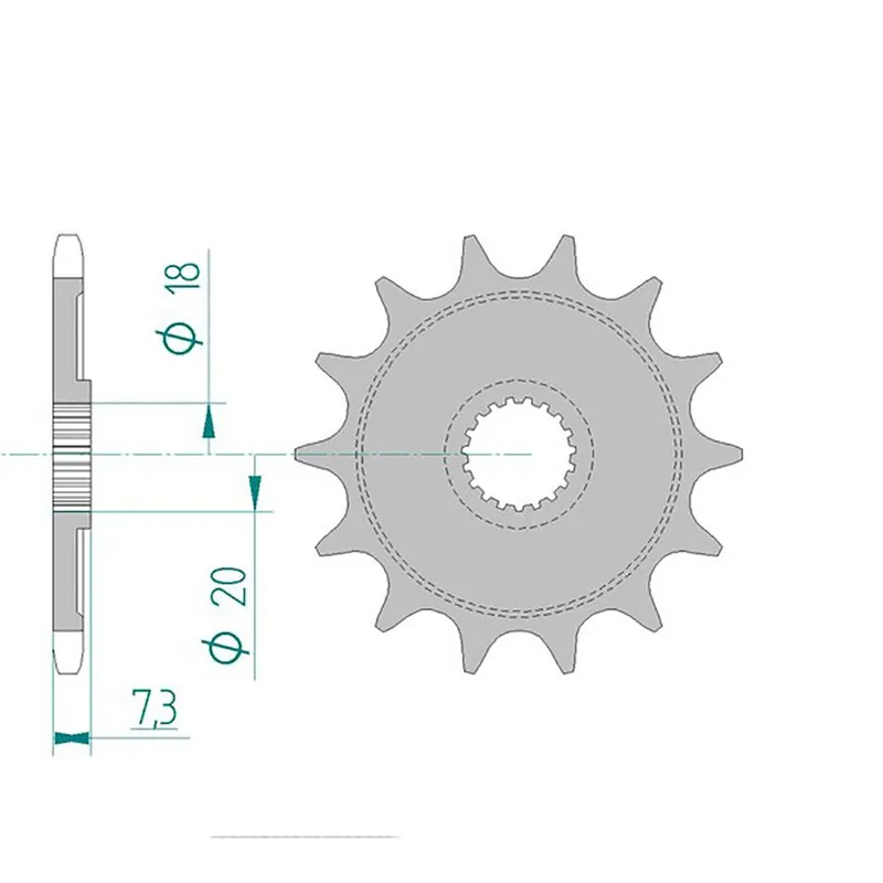 Esjot Ritzel 20206-12 #520 Sport 12 Zähne 50-32020-12S Top-Angebot
