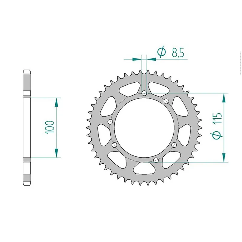 Esjot Kettenrad 56103-48 STAHL #420 48 Zähne 50-43001-48 Sonderaktion