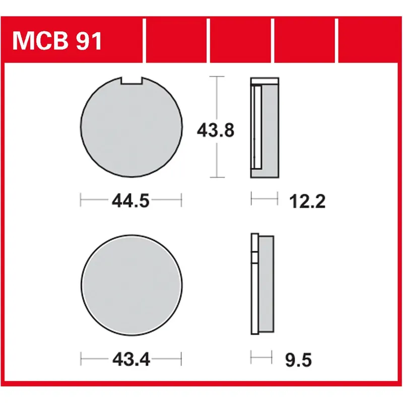 Nur Für Kurze Zeit TRW Bremsbelag organisch MCB91