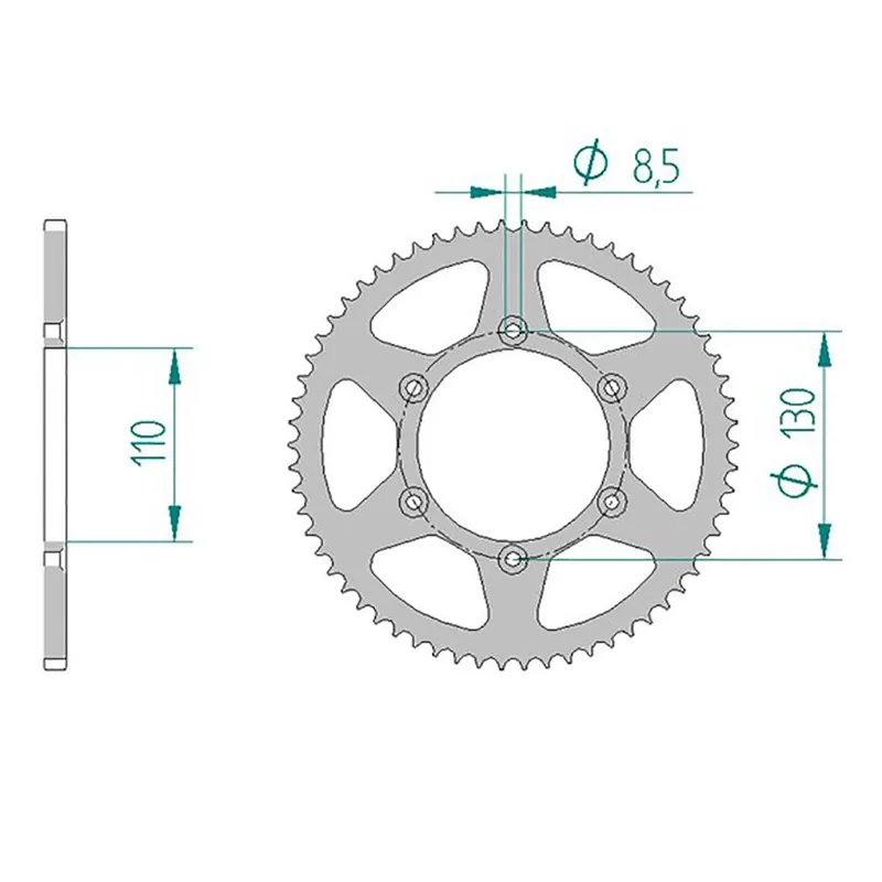 Preiswert Esjot Kettenrad 116100-53 STAHL #420 53 Zähne 50-13043-53