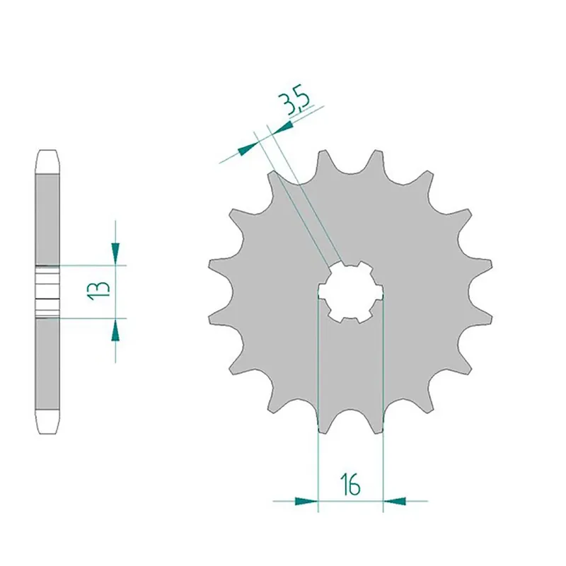 Markenware Esjot Ritzel 22102-15 #428 15 Zähne 50-15009-15