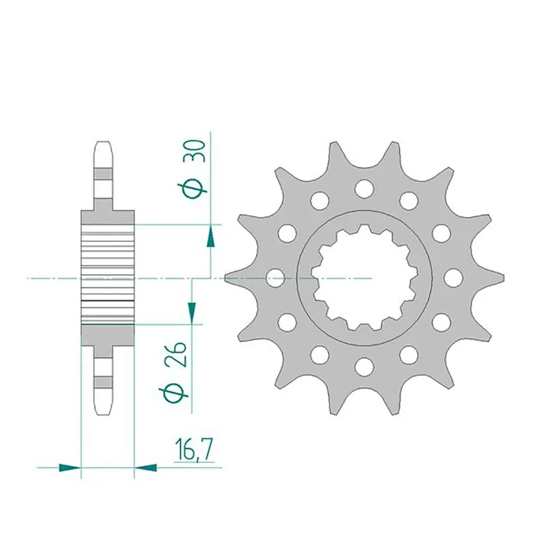 Esjot Ritzel 20608-15 #520 Sport 15 Zähne 50-32073-15S Ausverkauf