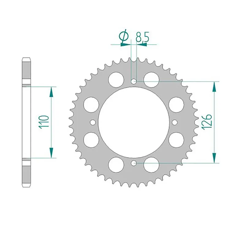 Schnäppchen Esjot Kettenrad 17107-48 ALU #420 48 Zähne 51-13200-48