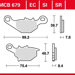 Echt TRW Bremsbelag Sinter Offroad MCB679SI