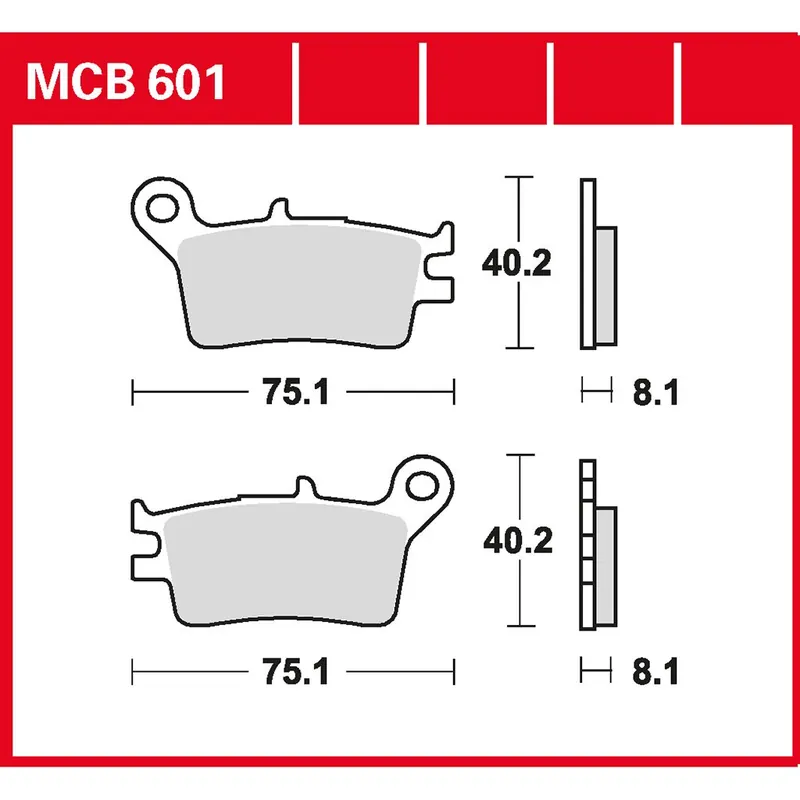 TRW Bremsbelag organisch MCB601 Neue Kollektion