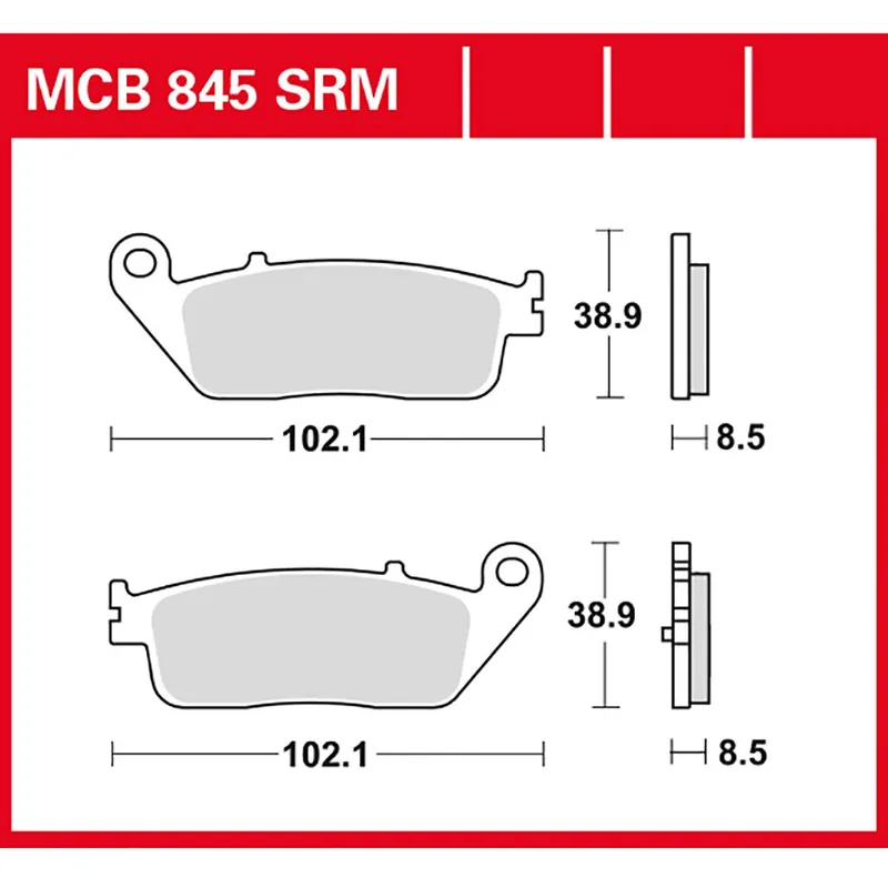 TRW Bremsbelag Sinter MCB845SRM Echt