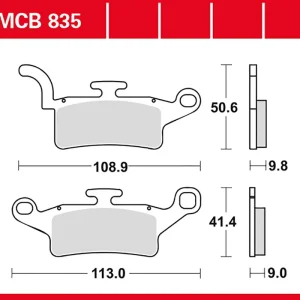Geprüft TRW Bremsbelag organisch MCB835