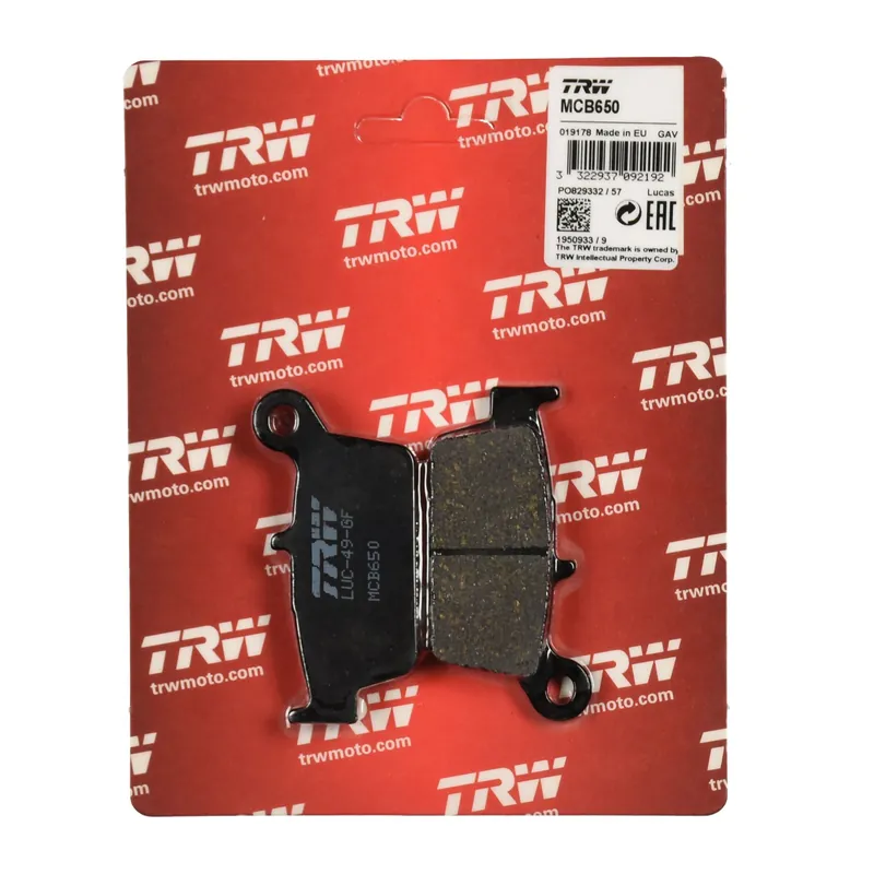 Neu TRW Bremsbelag organisch MCB650