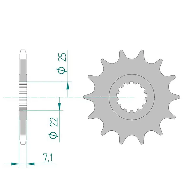 Esjot Ritzel 21601-14 #520 Sport 14 Zähne 50-32035-14S Neue Ware