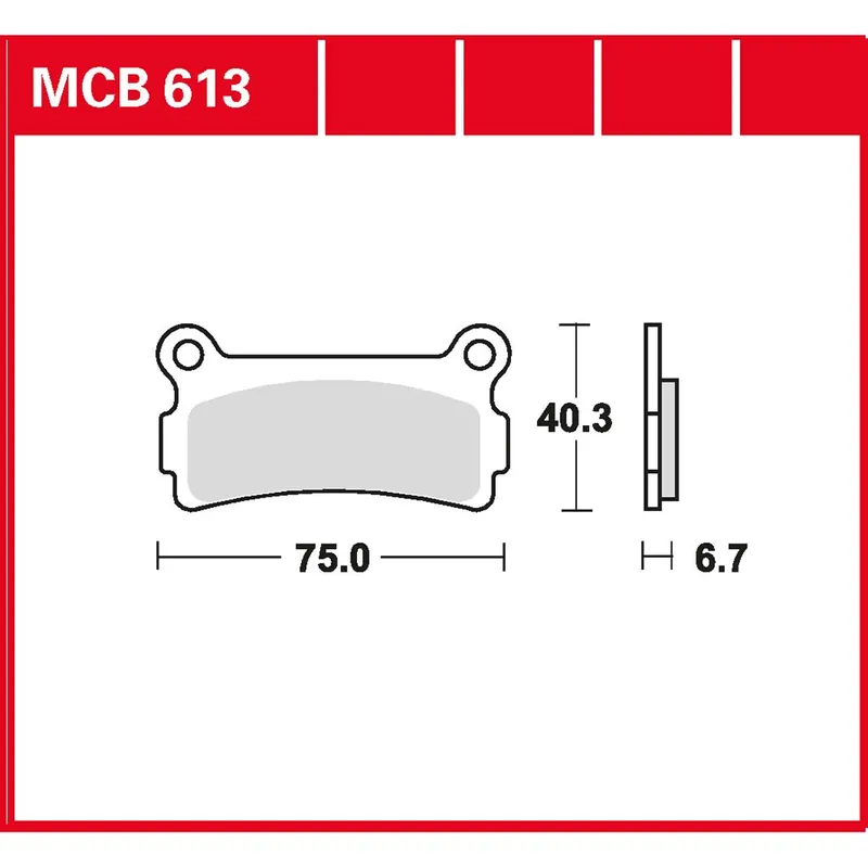 TRW Bremsbelag organisch MCB613 Solange Der Vorrat Reicht