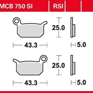 TRW Bremsbelag Sinter Offroad Racing MCB750RSI Geprüft