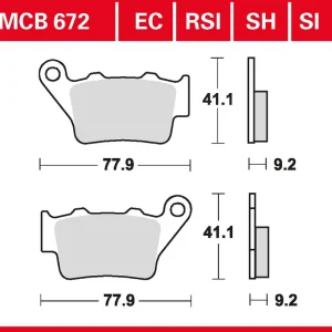 Expressversand TRW Bremsbelag Sinter Offroad Racing MCB672RSI