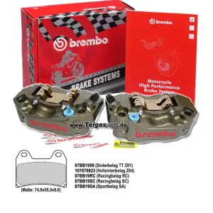Knallerangebot Brembo High Performance - Radial Bremszangen CNC P4 30/34, 108 mm Kit li/re
