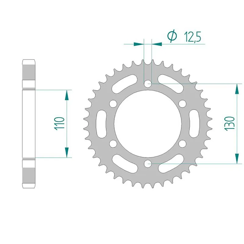 Billig Esjot Kettenrad 92502-36 STAHL #530 36 Zähne 50-35049-36