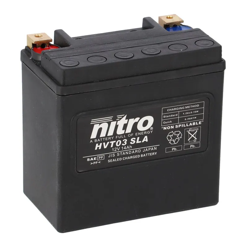 Nitro Batterie 12V 14AH HVT 03 Gel HVT 03 SLA Neu Im Sortiment