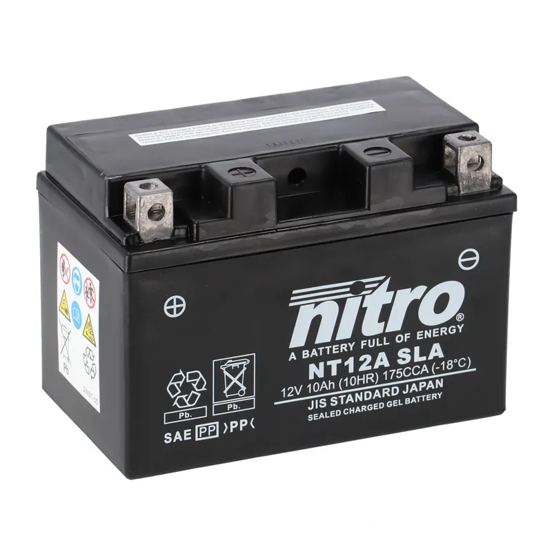 Nitro Batterie 12V 10AH YT12A-BS Gel 51013 NT12A SLA Neuheit