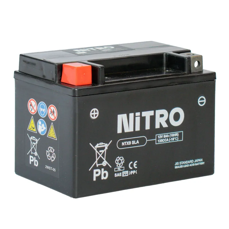 Zertifiziert Nitro Batterie 12V 8AH YTX9-BS Gel 50812 NTX9 SLA