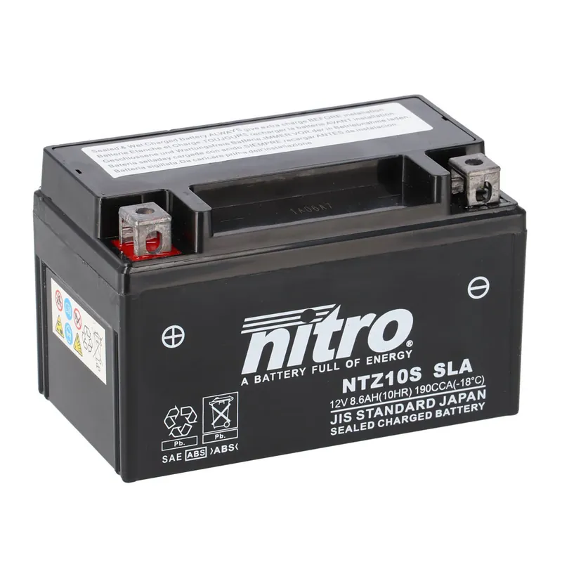 Nitro Batterie 12V 8,6AH YTZ10S Gel NTZ10S SLA Kostenloser Rückversand