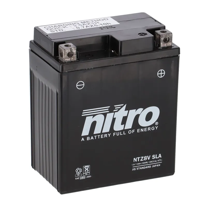 Neu Nitro Batterie 12V 7,4AH YTZ8V Gel NTZ8V SLA