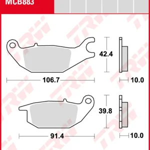 TRW Bremsbelag organisch MCB883 Kostenloser Versand