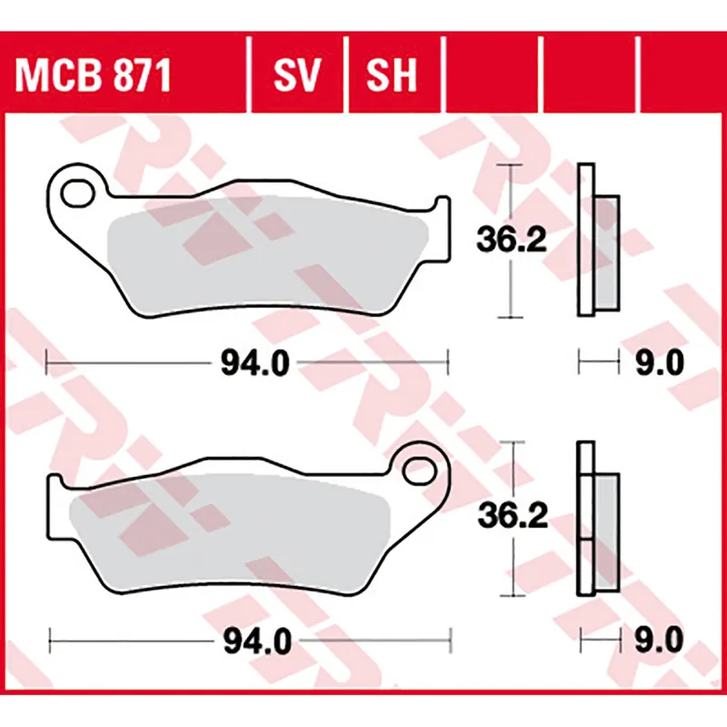 Top-Preis TRW Bremsbelag Sinter Street MCB871SV