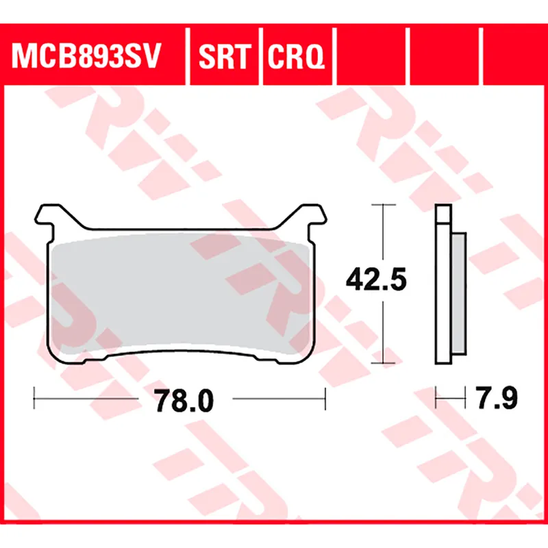 Neuheit TRW Bremsbelag Sinter Street MCB893SV