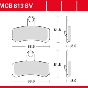 TRW Bremsbelag Performance Comfort MCB813PC Garantierte Lieferung