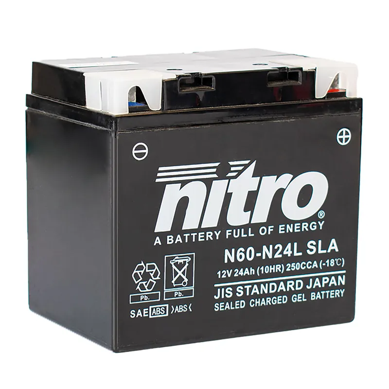 Nitro Batterie 12V 24AH Y60-N24L-A Gel N60-N24L SLA Neuheit