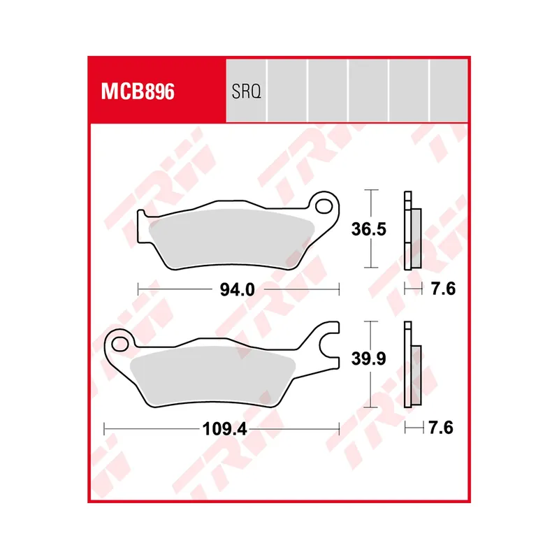 TRW Bremsbelag Sinter Racing ABE MCB896TRQ Wochenendangebot