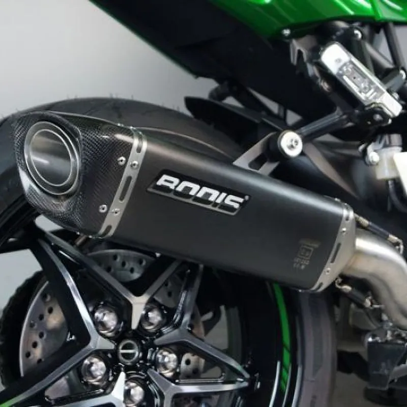 Bestpreis Bodis Auspuff V4-M-CA Slip-On Edelstahl schwarz KH2SX-002