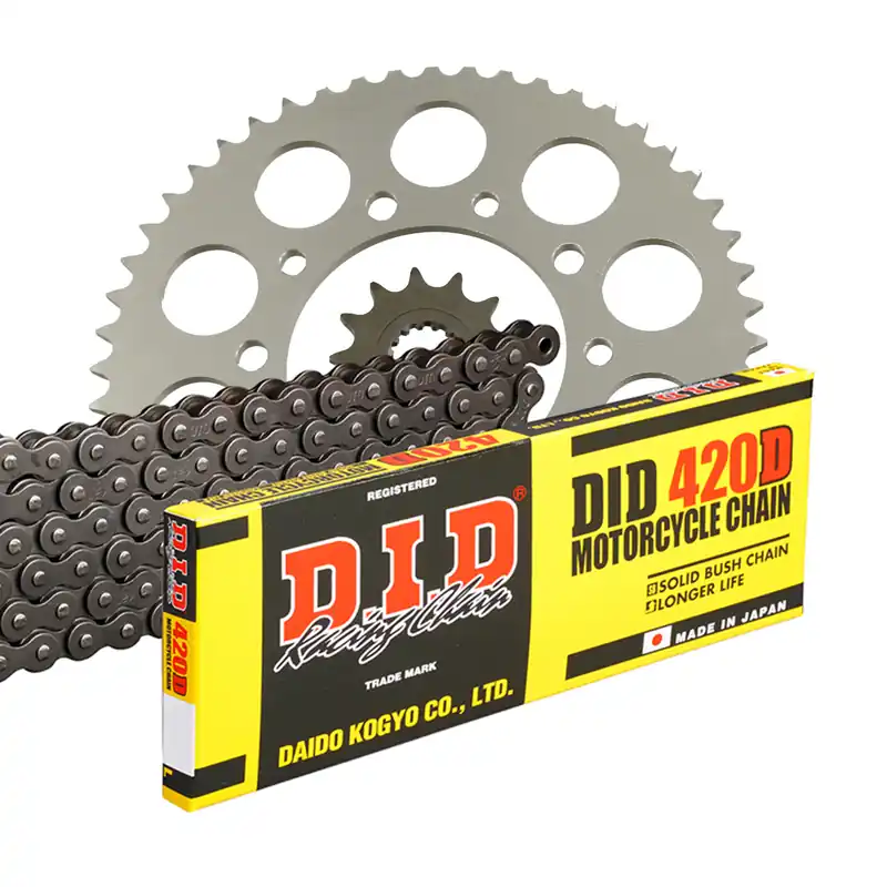DID Kettenkit (für: Derbi Senda 50 R DRD Racing 02-05 ) 420 D Kostenloser Versand